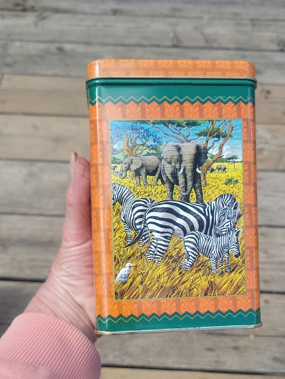 Vintage Nabob Coffee Safari Animal Tin